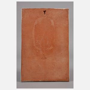 Zwei Wandplatten Karlsruher Majolika