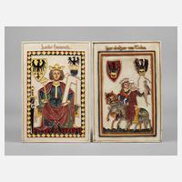 Zwei Wandplatten Karlsruher Majolika111