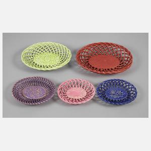 Amberg fünf Korbschalen