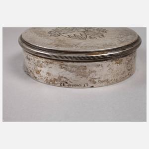 Deckeldose mit Ritterwappen