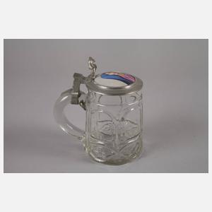 Bierkrug mit Porzellandeckel