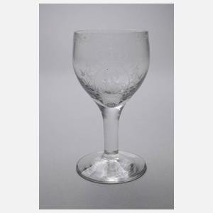 Sechs sächsische Trinkgläser Augustus Rex