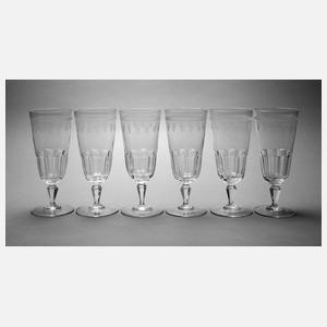 Sechs Trinkgläser
