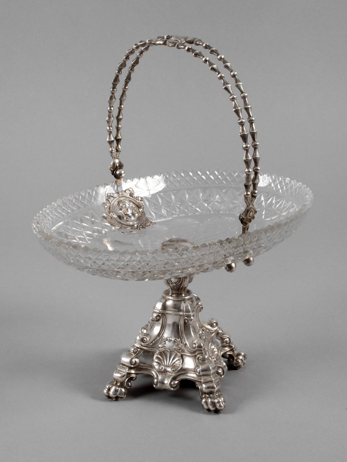 Biedermeier Silbertazza