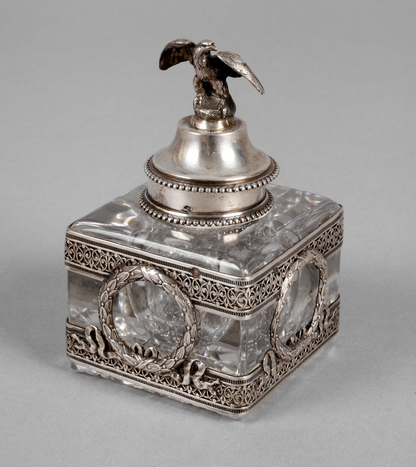 Paris Tintenfass mit Silbermontierung