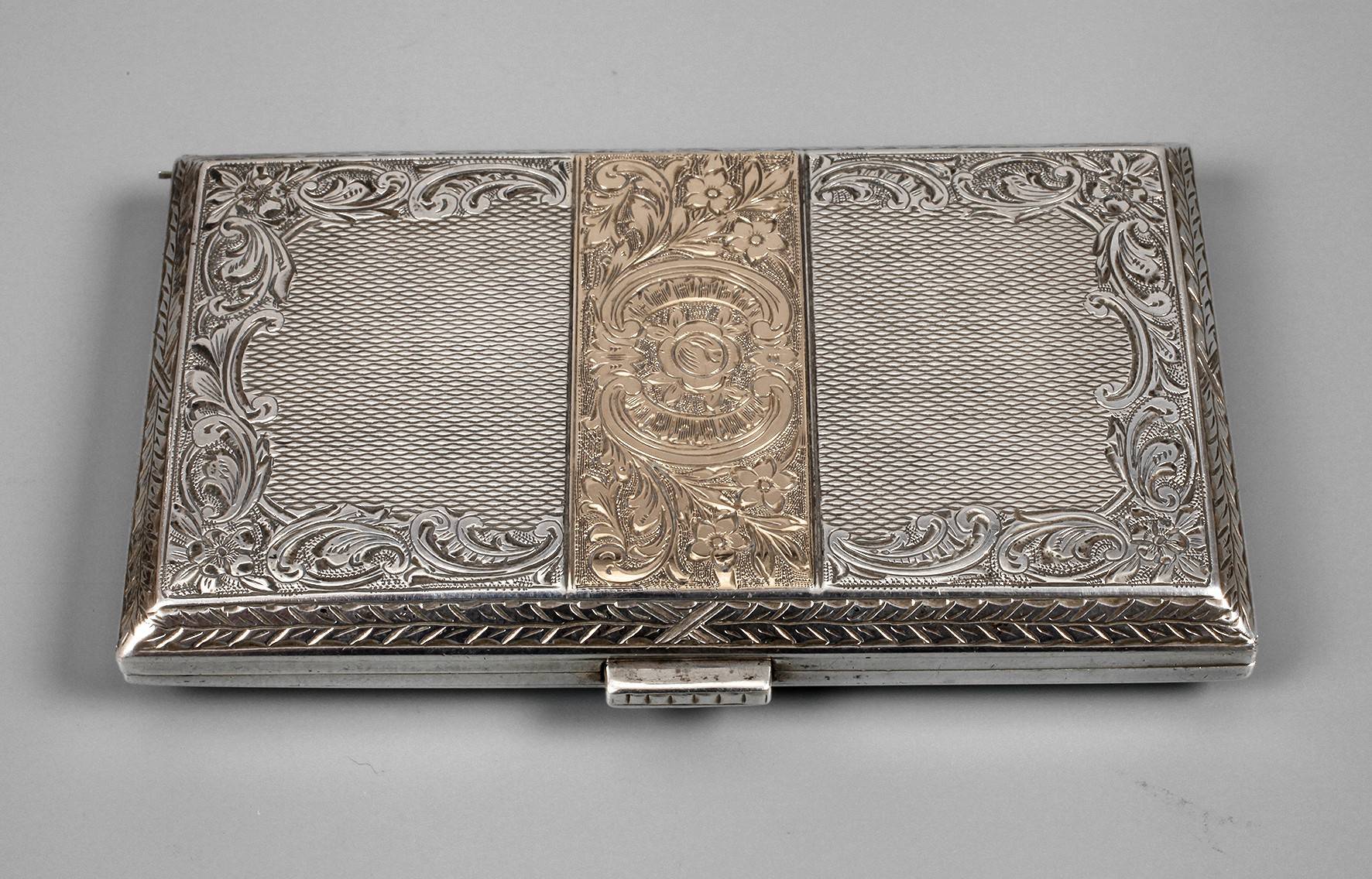 Feines Zigarettenetui Silber