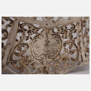 Korbschale Silber mit Liebesmotiv