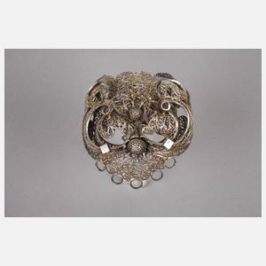 Silber Gürtelschnalle Filigranarbeit