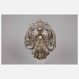 Silber Gürtelschnalle Filigranarbeit