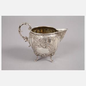 Silber Zucker-/Sahneset