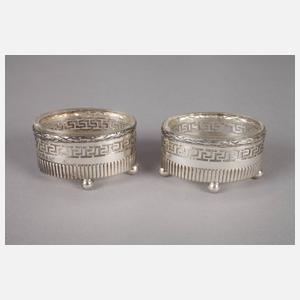 Zwei Silberschalen und zwei Salieren