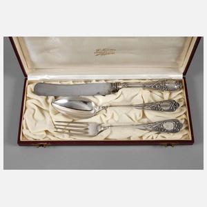 Silber drei Besteckteile im Geschenketui