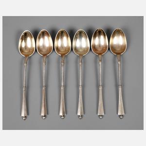 Silber sechs Mokkalöffel Kopenhagen