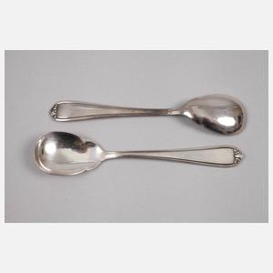 Zwölf Eislöffel Silber