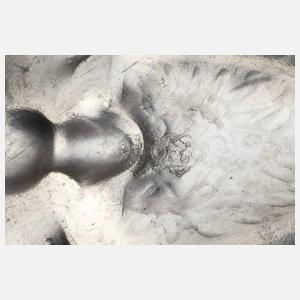 Drei Zinnteller mit Adelswappen