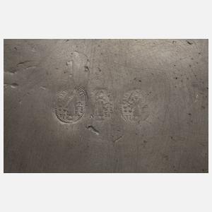 Großer christlicher Zinnteller