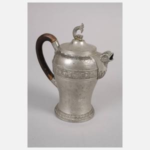 Kaffee- und Mokkakännchen Zinn