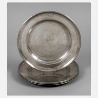 Vier Zinnteller aus dem Erzgebirge111