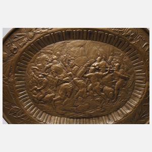 Wandplatte mit barocker Schlachtenszene