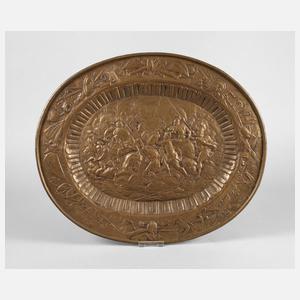 Wandplatte mit barocker Schlachtenszene