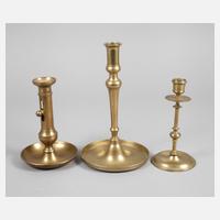 Drei Biedermeier Messingleuchter111