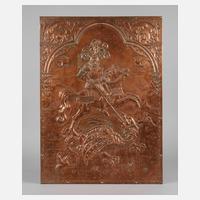 Großes Kupferrelief Heiliger Georg111