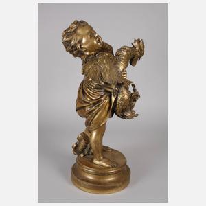 Adriano Cecioni, kleines Mädchen mit Hahn