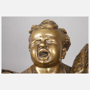 Adriano Cecioni, kleines Mädchen mit Hahn