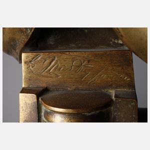 Adriano Cecioni, kleines Mädchen mit Hahn