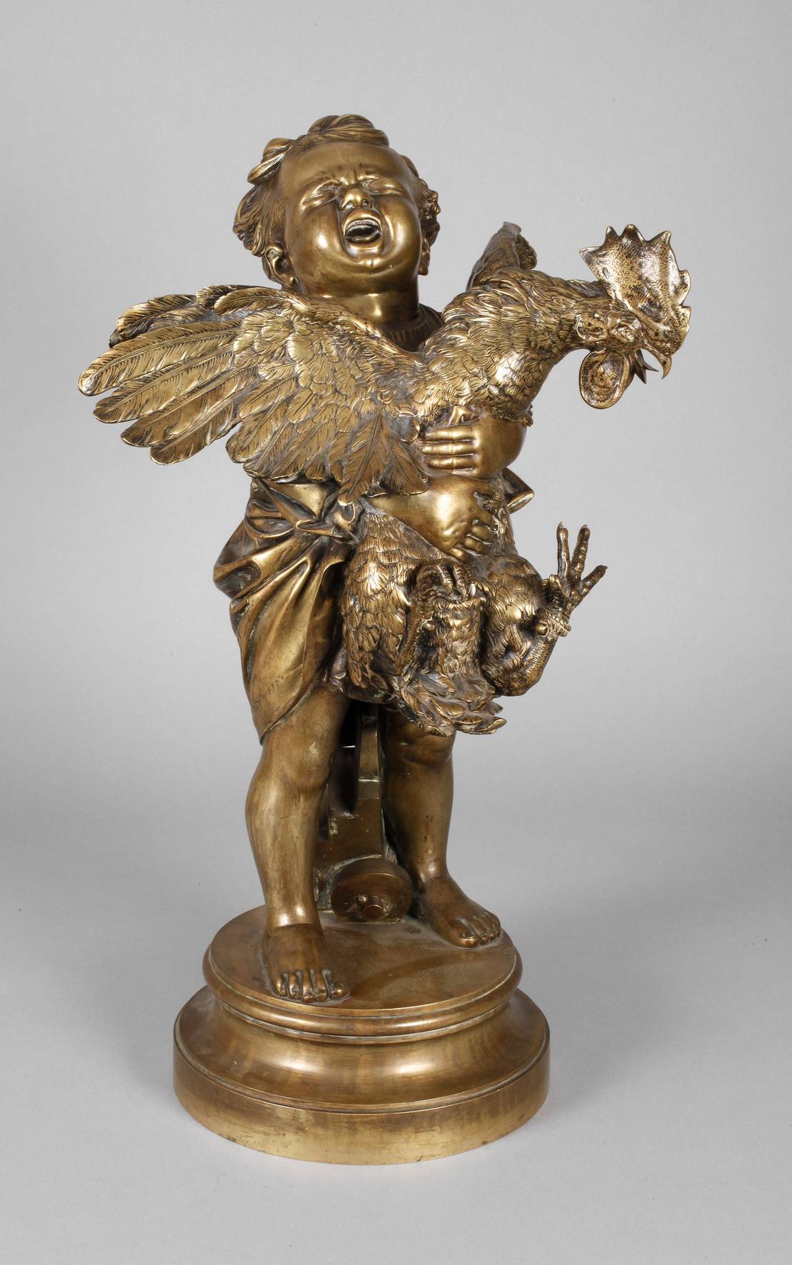 Adriano Cecioni, kleines Mädchen mit Hahn