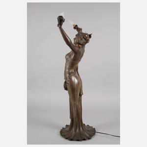 Lucien Alliot, figürliche Salonlampe