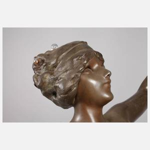 Lucien Alliot, figürliche Salonlampe