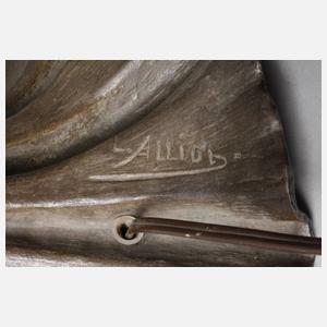 Lucien Alliot, figürliche Salonlampe