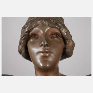 Lucien Alliot, figürliche Salonlampe