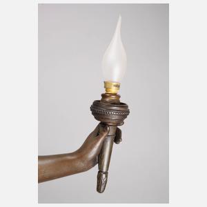 Lucien Alliot, figürliche Salonlampe