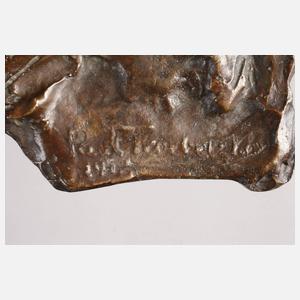 Paolo Troubetzkoy, Plakette mit Kind im Profil