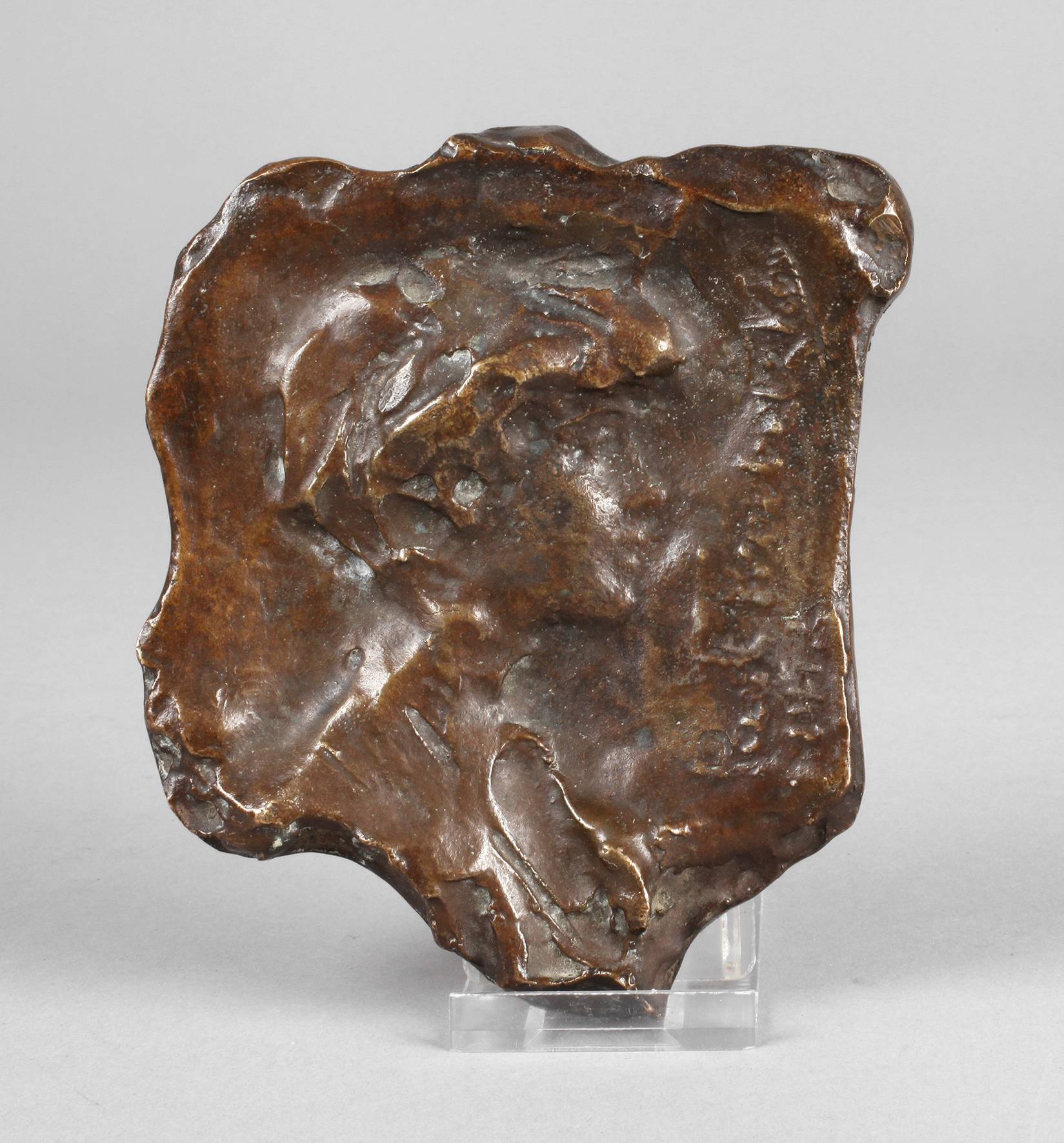 Paolo Troubetzkoy, Plakette mit Kind im Profil