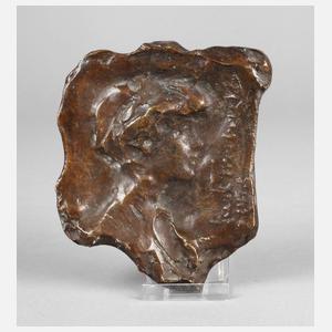 Paolo Troubetzkoy, Plakette mit Kind im Profil