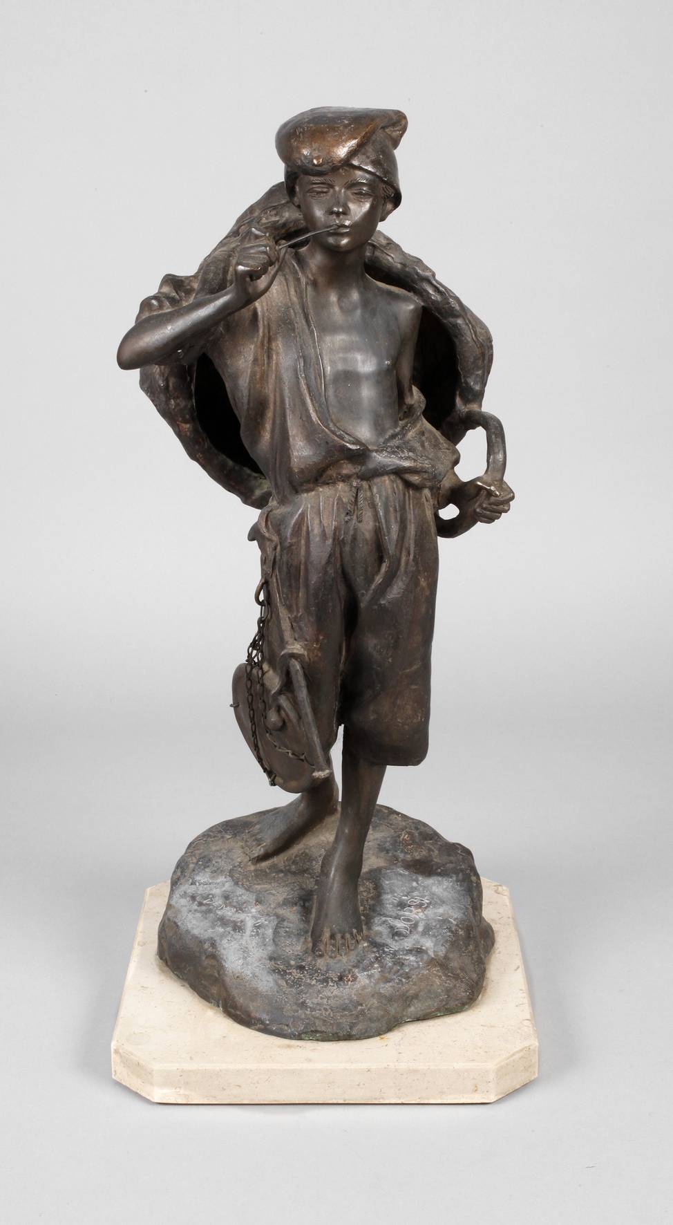 Achille D'Orsi, Fischer mit Korb und Waage