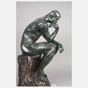 Große Bronzefigur ”Der Denker”