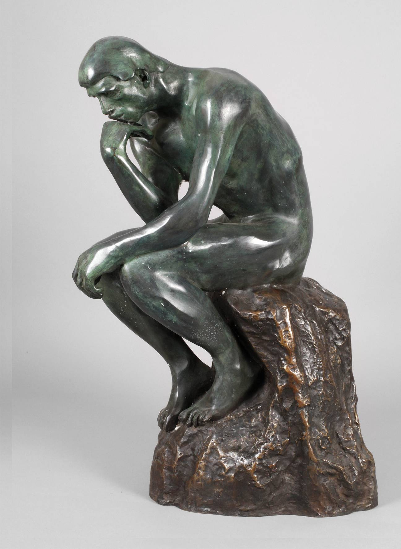 Große Bronzefigur ”Der Denker”