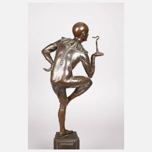 Pierrot als Schlangenbeschwörer