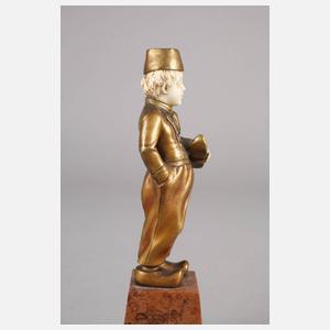 Chryselephantin Schuhmacherjunge