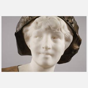 Paul François Berthoud, Mädchenbüste Chryselephantin