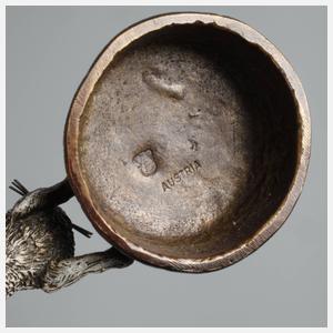 Wiener Bronze Katze mit Fischen