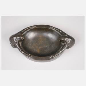 Otto Pilz, figürliche Bronzeschale mit Affen