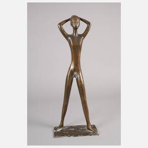 Fritz Fleer attr., stehender Jungenakt