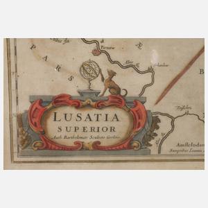Johannes Janssonius, Kupferstichkarte der Lausitz