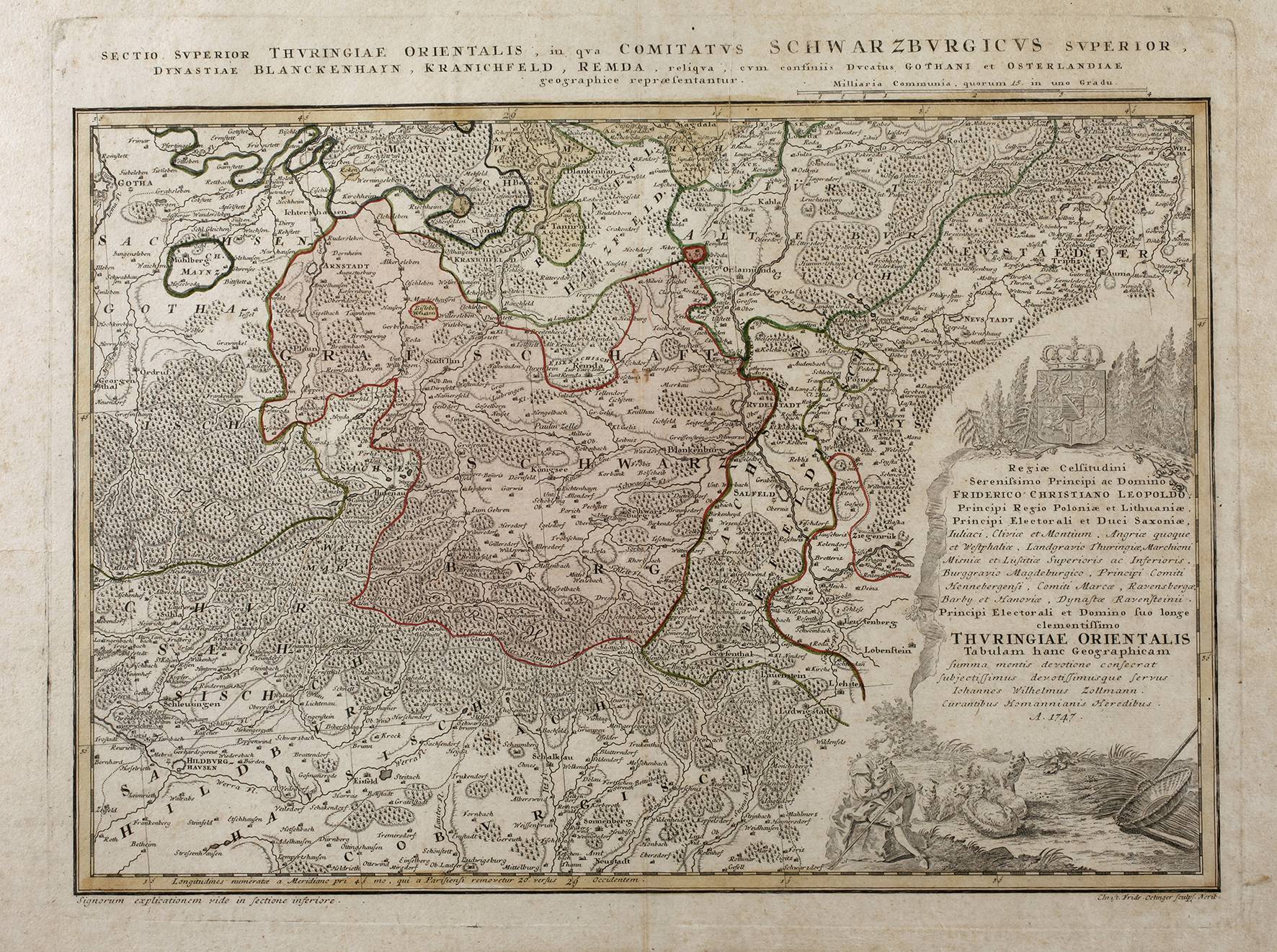 Homanns Erben, Kupferstichkarte Thüringen