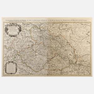 Sanson/Jaillot, Karte des Königreichs Böhmen